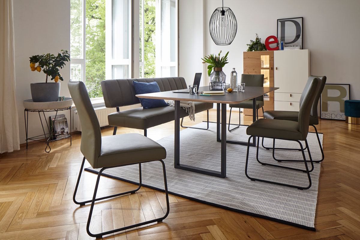 Global Carmelo Polsterbank/Kufenstuhl